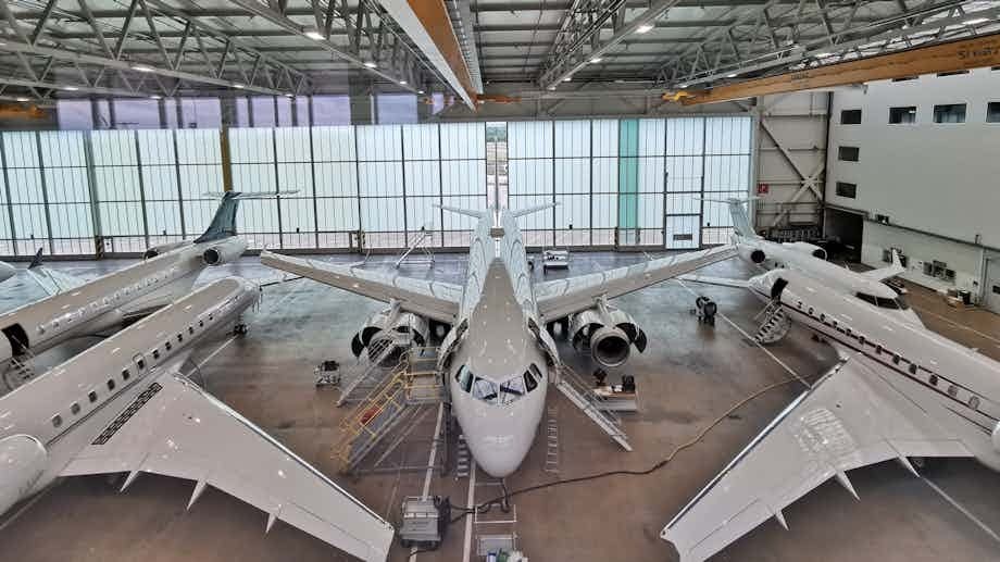 Nomad Technics completes first A-checks on an Airbus A319ACJ and installs ADS-B out system.